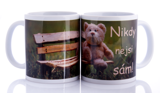 Hrneček pro děti s medvídkem - Nikdy nejsi sám