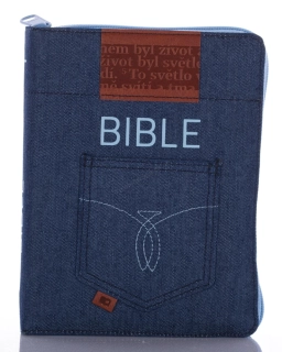 Bible na zip, vzor Jeans