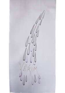 Křestní stuha pro dospělé ručně malovaná - vzor kapky vody