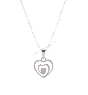 Přívěsek na řetízku srdíčko