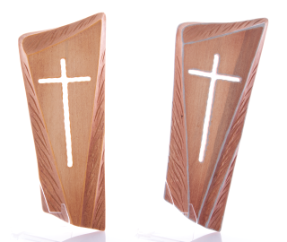 Dřevořezba "rámovaný kříž", 20 cm