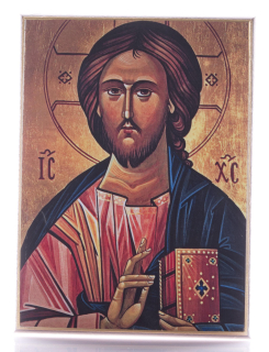 Kristus Pantokrator - obraz na dřevě, vel. C 16 x 20 cm