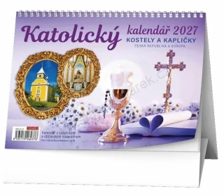 Katolický kalendář 2027 - stolní, kostely a kapličky