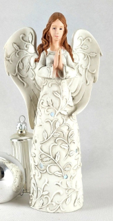 Andělka "modlící" - s osvětlenými šaty (16 cm)