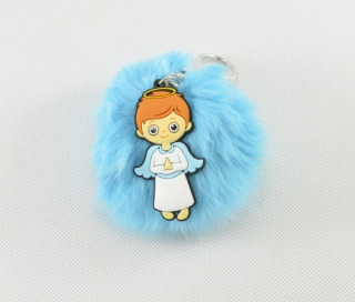 Andělíček na plyšovém obláčku - přívěšek pro děti (modrý)