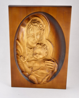Dřevořezba hloubená - P. Maria s dítětem (velká)