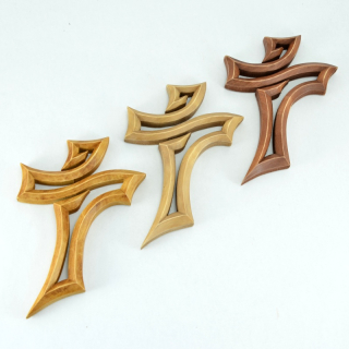 Kříž moderní dynamický - menší 16 cm - Tmavý