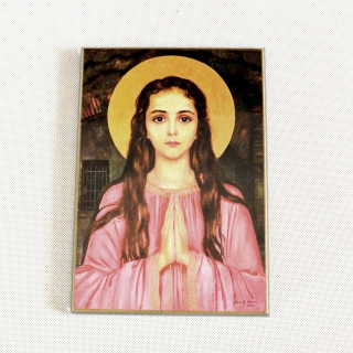 Svatá Filoména - patronka dětí - obraz na dřevě - C cca. 16 x 20 cm
