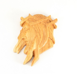 Hlava Krista - dřevořezba nástěnná světlá