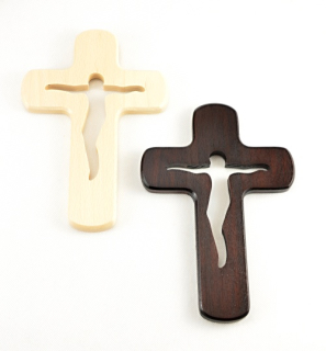 Kříž prořezávaný s kulatými rameny  - 20 cm