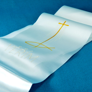 Křestní stuha malovaná vzor: Věřím