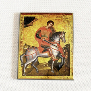 Svatý Martin - obraz na dřevě - C cca. 16 x 20 cm