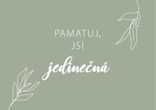 Moudrá magnetka "Pamatuj, jsi jedinečná"