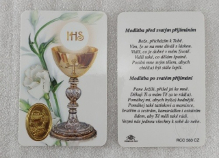 Modlitba po přijímání - dárkový kapesní obrázek