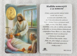 Modlitba za nemocné - dárkový kapesní obrázek