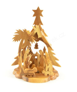 Betlémská stáj z olivového dřeva