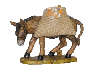 Oslík s nákladem zrní- doplnění Betléma