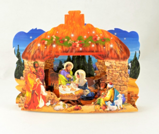 Betlém - papírový 3D efekt