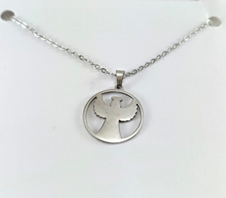 Anděl s křídly - přívěšek nerez