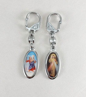 Přívěšek se dvěma ochránci: Sv. Kryštof a Milosrdný Ježíš