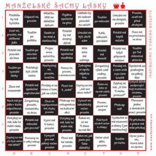 Šachy lásky pro manžely - klasické černobílé