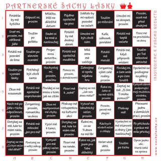 Šachy lásky pro partnery - klasické černobílé