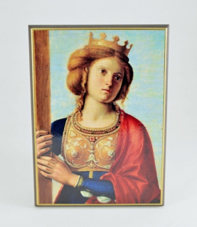 Svatá Helena - obraz na dřevě - C cca. 16 x 20 cm