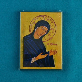 Svatá Monika - obraz na dřevě - C cca. 16 x 20 cm