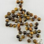 Růženec z přírodního kamene: Bílý tyrkys