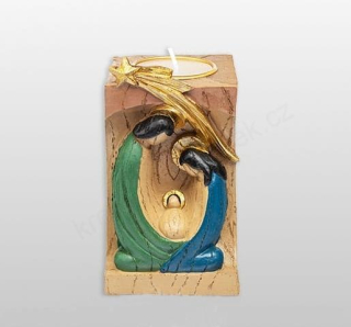 Vánoční svícen na čajovou svíčku "řezba"