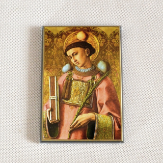 Svatý Štěpán prvomučedník - obraz na dřevě - C cca. 16 x 20 cm
