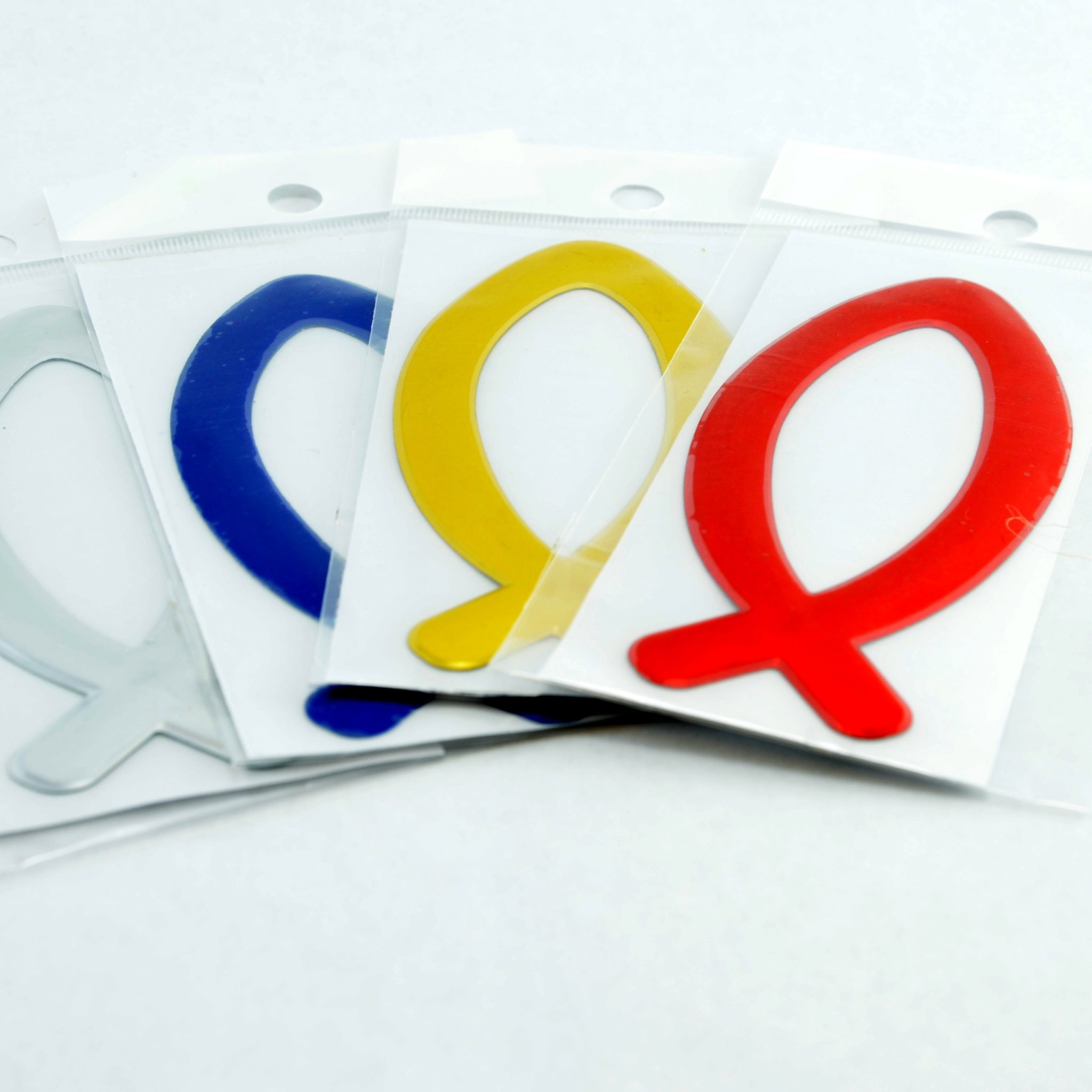 Rybka na auto - 10 cm - 3D efekt - Zlatá