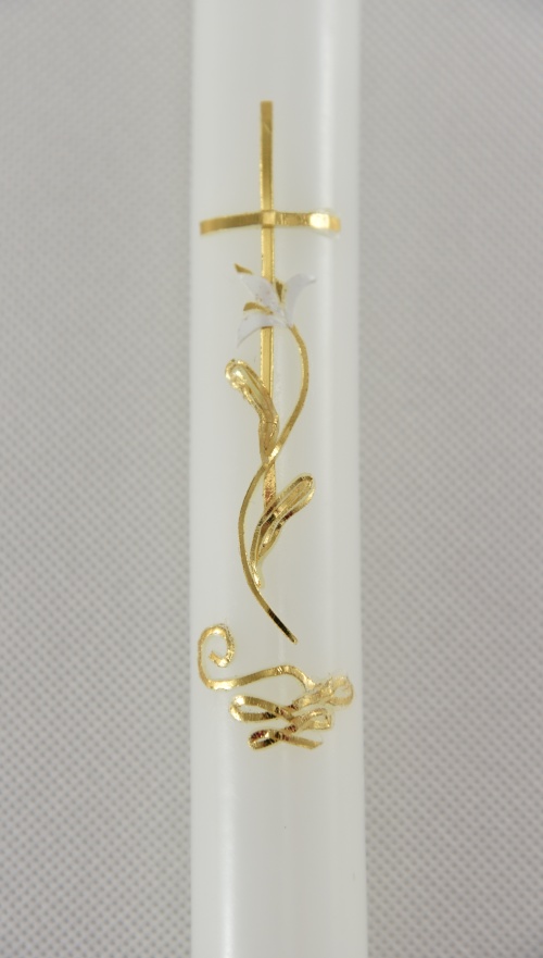 Křestní sada - bílo zlatá,  3 dílná (motiv Křížek s klasem)