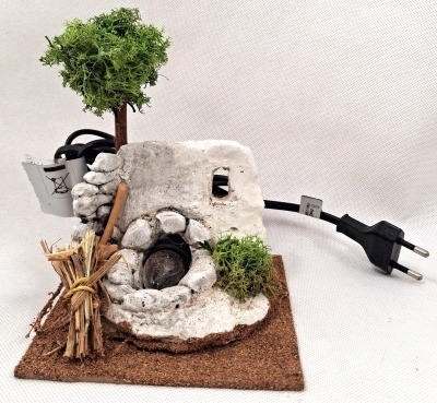 Ohniště - s LED světýlkem - doplnění Betléma (NOVINKA!)