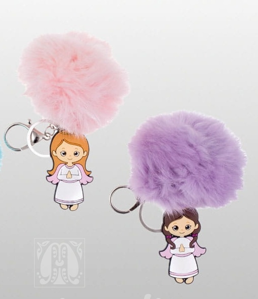 Andělka na plyšovém obláčku - přívěšek pro děti (fialový)