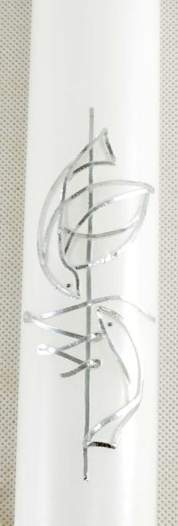 Křestní svíce od sester Dominikánek - široká - vzor Rybičky (NOVINKA)