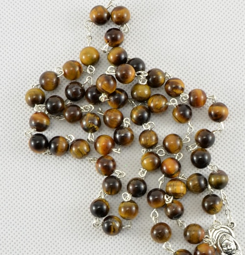 Růženec z přírodního kamene: Bílý tyrkys