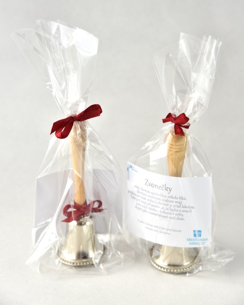 Zvoneček - kovový - Stříbřitý