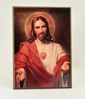 Srdce Ježíšovo – obraz na dřevě