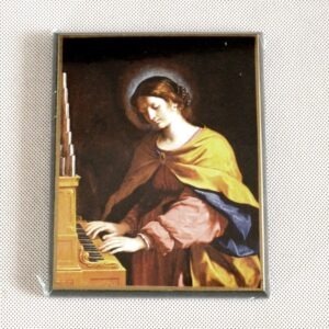 Svatá Cecílie – patronka hudebníků – obraz na dřevě