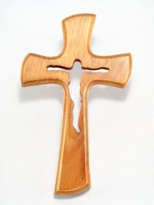 Kříž prořezávaný, s oblými hranami – větší 21 cm