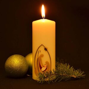 Vánoční svíce na stůl – Betlém varianta II – ruční práce sester