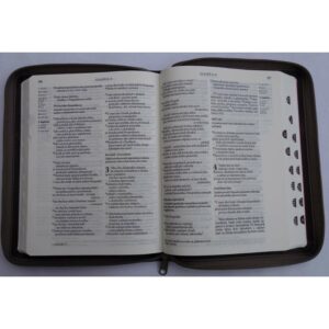 Bible na zip – menší – ocelově šedé desky