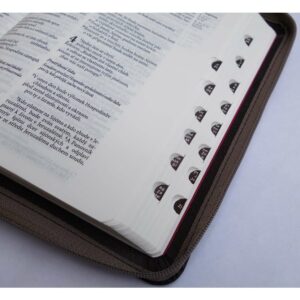 Bible na zip – menší – ocelově šedé desky