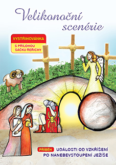 Velikonoční scenérie – vystřihovánka se semínky řeřichy