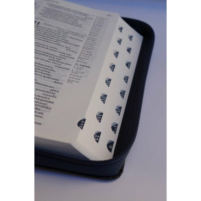 Bible na zip - větší - ocelově šedé desky - Image 2