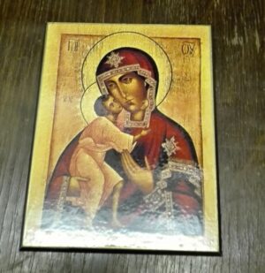 Panna Maria s dítětem Ježíšem – ikona na dřevě (varianta II)