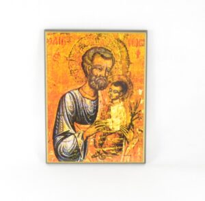 Svatý Josef s dítětem Ježíšem – obraz na dřevě II