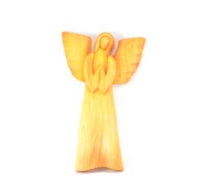 Anděl strážný, za Tebe prosí – dřevořezba nástěnná vetší – 29 cm