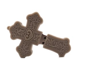 Flash disk Křížek zdobený – pružný silikonový